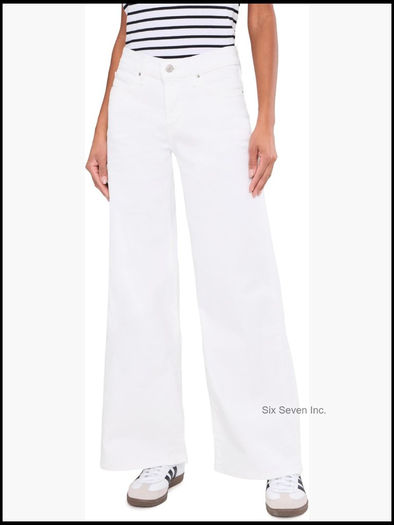 Shaping Wide Leg Jeans, Mid Rise, 32" Inseam